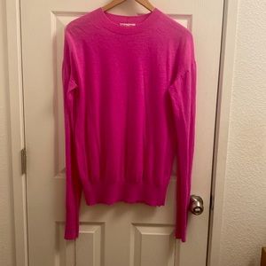 Helmut Lang 100% cashmere pink long sleeve sweater.
